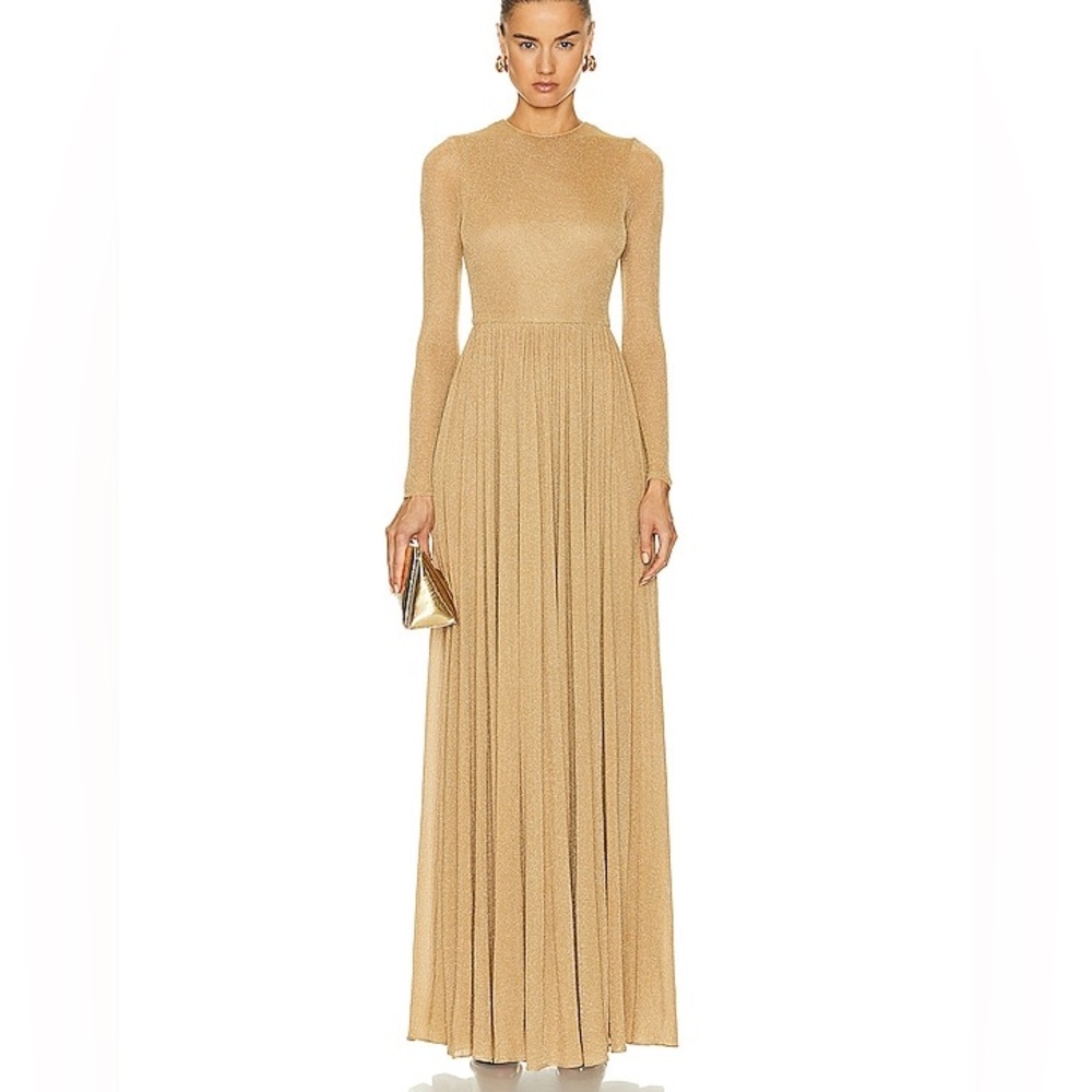 Zimmermann Gold Long Sleeve Dress